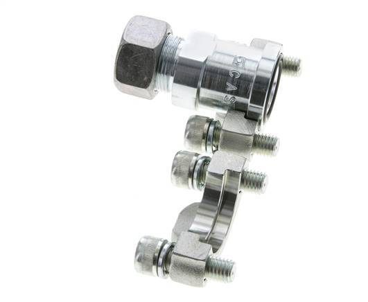 3/4'' SAE Flange 3000 PSI Steel with 18L (M26x1.5) ISO 6162-1