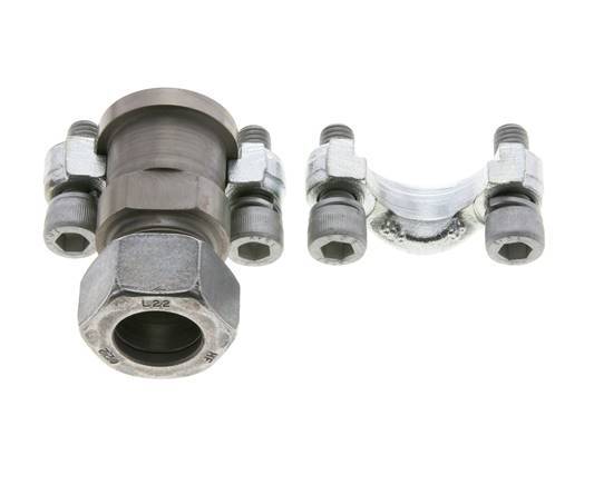 3/4'' SAE Flange 3000 PSI Steel with 22L (M30x2) ISO 6162-1