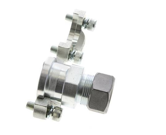 1-1/4'' SAE Flange 3000 PSI Steel with 28L (M36x2) ISO 6162-1