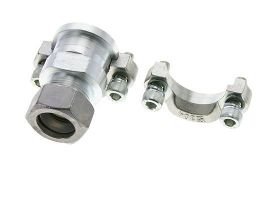 1-1/4'' SAE Flange 3000 PSI Steel with 28L (M36x2) ISO 6162-1