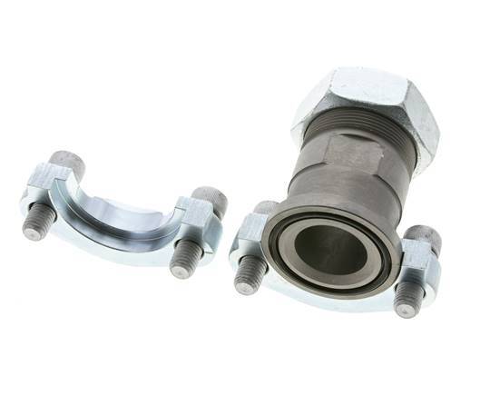 1-1/2'' SAE Flange 3000 PSI Steel with 42L (M52x2) ISO 6162-1