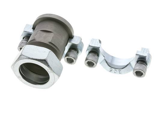 1-1/2'' SAE Flange 3000 PSI Steel with 42L (M52x2) ISO 6162-1