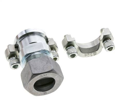 1-1/4'' SAE Flange 3000 PSI Steel with 30S (M42x2) ISO 6162-1