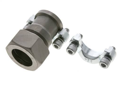 1-1/4'' SAE Flange 3000 PSI Steel with 38S (M52x2) ISO 6162-1