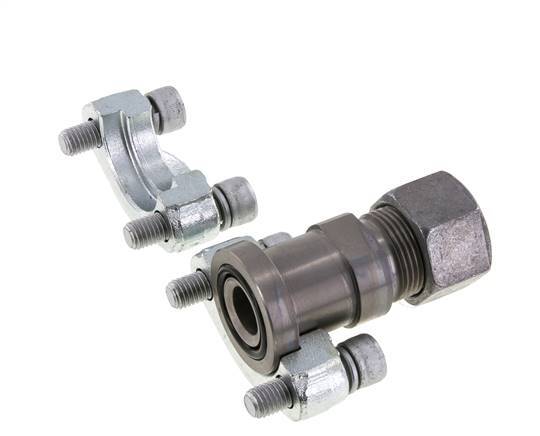 3/4'' SAE Flange 6000 PSI Steel with 20S (M30x2) ISO 6162-2