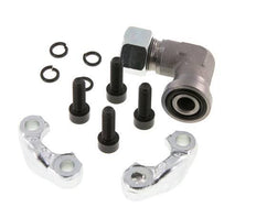 1/2'' Elbow SAE Flange 3000 PSI Steel with 15L (M22x1.5) ISO 6162-1