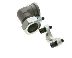 1-1/2'' Elbow SAE Flange 3000 PSI Steel with 42L (M52x2) ISO 6162-1