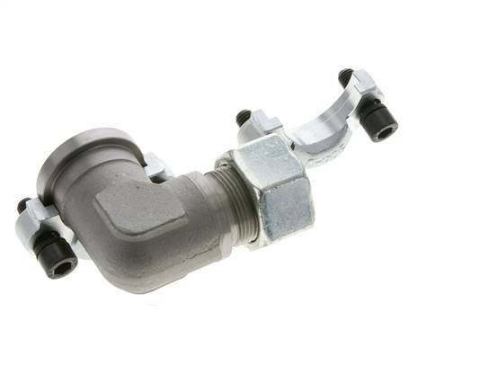1-1/4'' Elbow SAE Flange 3000 PSI Steel with 25S (M36x2) ISO 6162-1