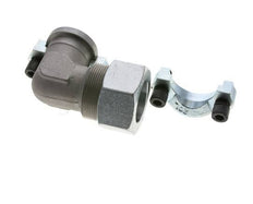 1-1/4'' Elbow SAE Flange 3000 PSI Steel with 38S (M52x2) ISO 6162-1