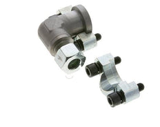 3/4'' Elbow SAE Flange 6000 PSI Steel with 16S (M24x1.5) ISO 6162-2