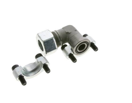 3/4'' Elbow SAE Flange 6000 PSI Steel with 25S (M36x2) ISO 6162-2