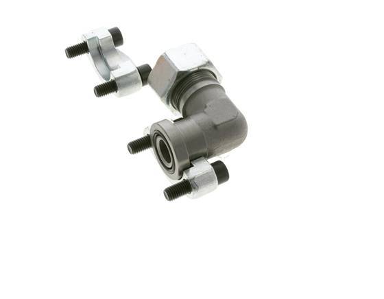 3/4'' Elbow SAE Flange 6000 PSI Steel with 25S (M36x2) ISO 6162-2