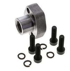 1/2'' SAE Flange 3000 PSI Plain Steel with G1/2'' Female Threads ISO 6162-1