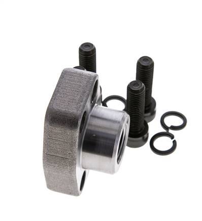 3/4'' SAE Flange 3000 PSI Plain Steel with G1/2'' Female Threads ISO 6162-1