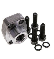 3/4'' SAE Flange 3000 PSI Plain Steel with G1/2'' Female Threads ISO 6162-1