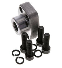 3/4'' SAE Flange 3000 PSI Plain Steel with G1/2'' Female Threads ISO 6162-1