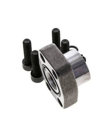 1'' SAE Flange 3000 PSI Plain Steel with G3/4'' Female Threads ISO 6162-1