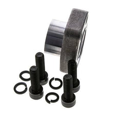 1'' SAE Flange 3000 PSI Plain Steel with G3/4'' Female Threads ISO 6162-1