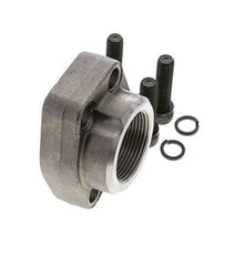 1-1/2'' SAE Flange 3000 PSI Plain Steel with G1-1/2'' Female Threads ISO 6162-1