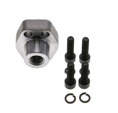 1/2'' SAE Flange 6000 PSI Plain Steel with G3/8'' Female Threads ISO 6162-2