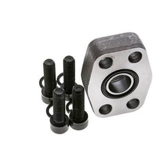 3/4'' SAE Flange 6000 PSI Plain Steel with G3/4'' Female Threads ISO 6162-2