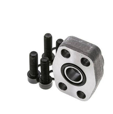 3/4'' SAE Flange 6000 PSI Plain Steel with G3/4'' Female Threads ISO 6162-2