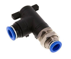 2-Way Elbow Ball Valve 12 mm Plastic/Brass Bulkhead