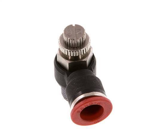 Flow Control Silencer Meter-In Elbow 10 mm - R1/4'' Brass/PA 66