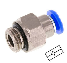 Push-In Fitting 6mm & G1/4'' Male Auto Shut-Off Brass/PBT 0-10bar (0-145psi) [2 Pieces]
