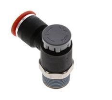 Flow Control Valve Meter-In Elbow 10 mm - R3/8'' Brass/PA 66 Locknut