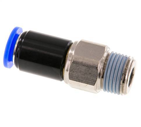 12mm & R1/2'' Swivel Joint Push-In-Male Threads Nickel-Plated Brass/PBT NBR Rotatable