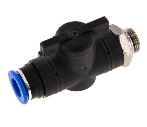 2-Way Straight Ball Valve 12 mm - G3/8'' Plastic/Brass