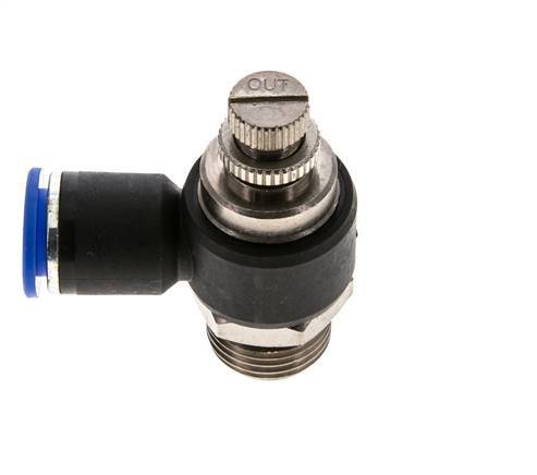 Flow Control Silencer Meter-Out Elbow 12 mm - G1/2'' Brass/PA 66