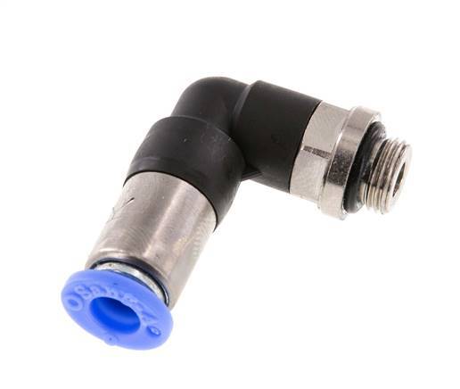 Push-In Fitting 6mm & G1/8'' Male Auto Shut-Off Elbow Brass/PBT 0-10bar (0-145psi) [2 Pieces]