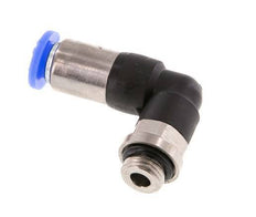 Push-In Fitting 6mm & G1/8'' Male Auto Shut-Off Elbow Brass/PBT 0-10bar (0-145psi) [2 Pieces]