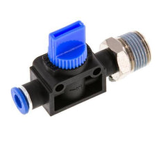 3/2-Way Shut-Off Hand Valve 6 mm - R3/8'' Plastic/Brass Tube-side venting
