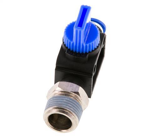 3/2-Way Shut-Off Hand Valve 6 mm - R3/8'' Plastic/Brass Tube-side venting