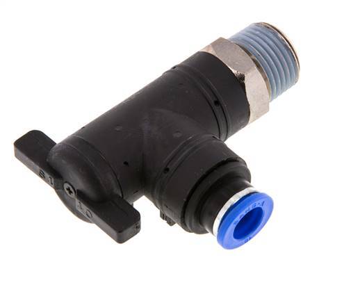 2-Way Elbow Ball Valve 10 mm - R1/2'' Plastic/Brass