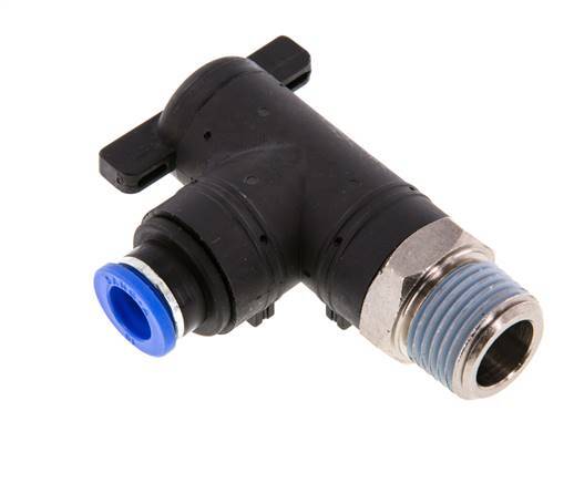 2-Way Elbow Ball Valve 10 mm - R1/2'' Plastic/Brass