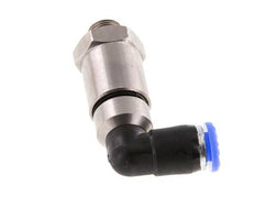 6mm & G1/8'' Elbow Quick Swivel Joint Push-In-Male Threads Nickel-Plated Brass/PBT NBR Rotatable