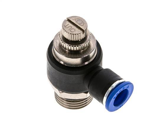 Flow Control Silencer Meter-Out Elbow 10 mm - G1/2'' Brass/PA 66