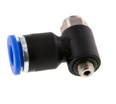 Flow Control Silencer Meter-Out Elbow 6 mm - M5 Brass/PA 66 Slotted Screw