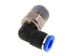 10mm & R1/2'' Elbow Swivel Joint Push-In-Male Threads Nickel-Plated Brass/PBT NBR Rotatable