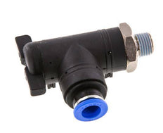 2-Way Elbow Ball Valve 10 mm - R1/4'' Plastic/Brass