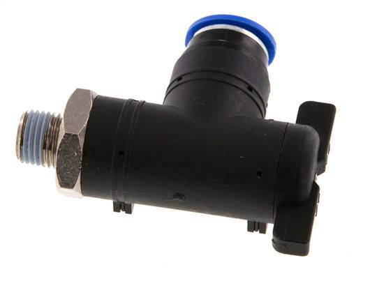 2-Way Elbow Ball Valve 12 mm - R1/4'' Plastic/Brass