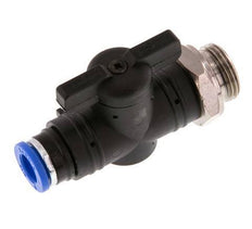 2-Way Straight Ball Valve 8 mm - G3/8'' Plastic/Brass