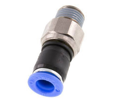 8mm & R1/4'' Swivel Joint Push-In-Male Threads Nickel-Plated Brass/PBT NBR Rotatable