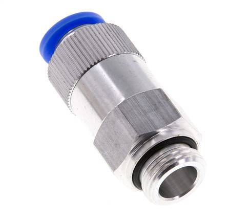 Push-In Check Valve 12mm & G1/2'' Male Aluminum 0.2-10bar (3-145psi) Thread-Hose