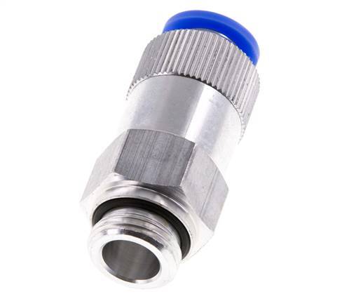 Push-In Check Valve 12mm & G1/2'' Male Aluminum 0.2-10bar (3-145psi) Thread-Hose