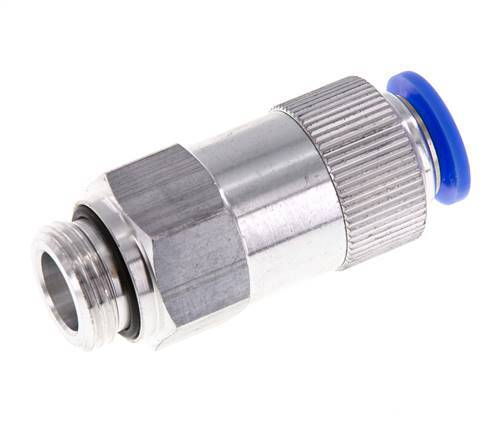 Push-In Check Valve 12mm & G1/2'' Male Aluminum 0.2-10bar (3-145psi) Thread-Hose